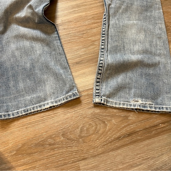 BKE Fulton Bootcut Jeans 28R Light Wash Y2K Distressed - Picture 7 of 9